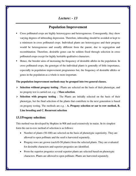 13.-Population-Improvement.docx - Lecture: - 13 Population Improvement ...