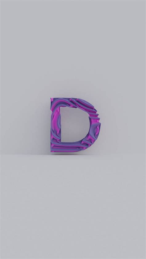 Download Textured 3D Letter D Phone Wallpaper | Wallpapers.com