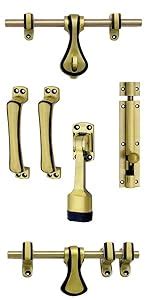 Atom 10 inches Steel Single & Double Door Fittings Set | Hardware ...
