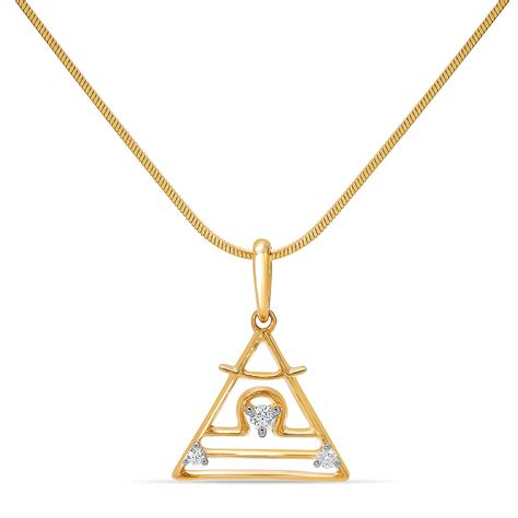 14kt Yellow Gold Libra Pendant