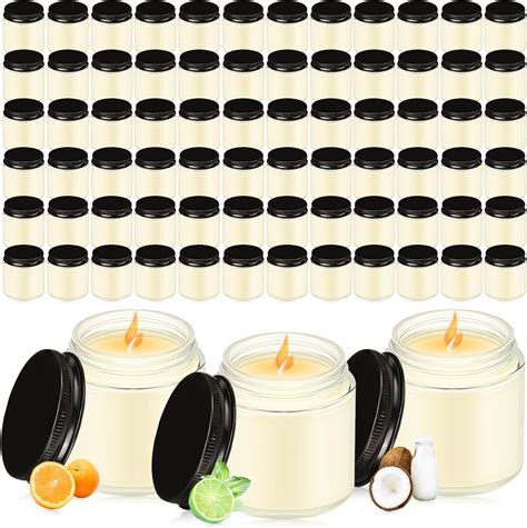 Amazon.com: MTLEE 72 Pcs Mini Mason Jar Candles Favors Bulk 4 oz Small ...