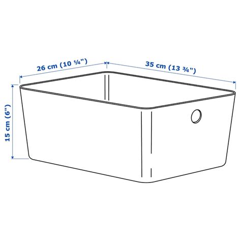 KUGGIS box, light grey, 26x35x15 cm (10 ¼x13 ¾x6") - IKEA