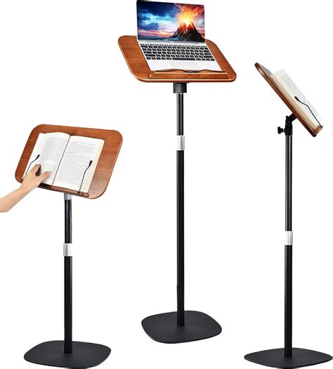 Music Stands Book Stand Floor for Reading Adjustable Podium Stand, Cook ...