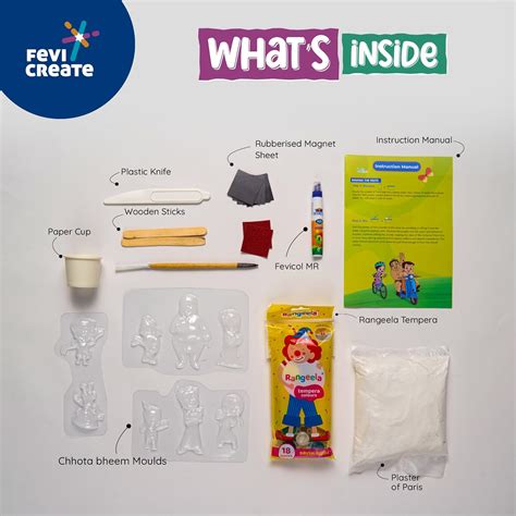 PIDILITE, Art Kit - FEVICREATE | Chhota Bheem Series | MOULD & PAINT ...