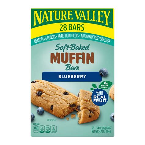 Nature Valley Blueberry Soft-Baked Muffin Bars, 28 ct./1.24 oz. | BJ's ...