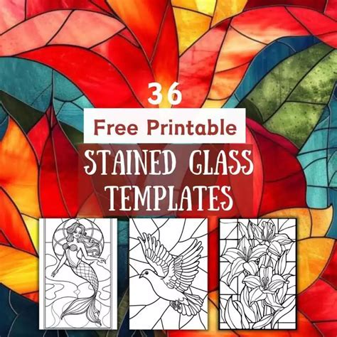 35 free printable stained glass patterns beautiful designs for your ...