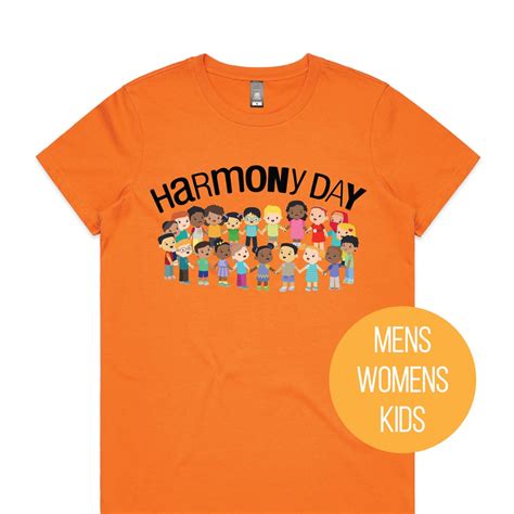 Harmony Day T-shirt, Harmony Day - 21st March, Orange Harmony Day T ...