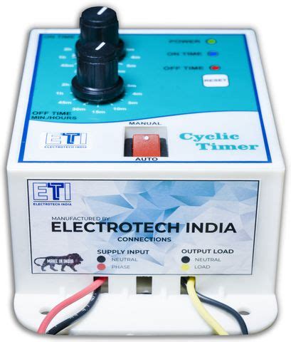 ElectroTech India Single Phase Analogue Cyclic Timer / Hydroponic Timer ...
