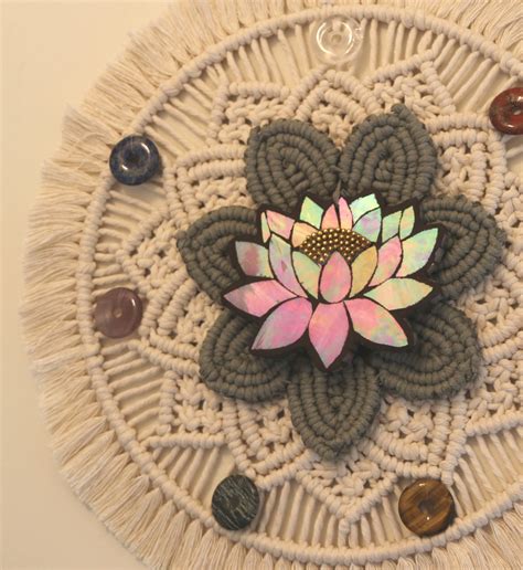 Buy SALE PRICED Mosaic Lotus Macrame Mandala With Chakra Stones Online ...