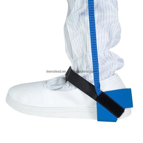 Cleanroom Blue Adjustable ESD Anti-Static Ankle Grounding Heel Straps ...