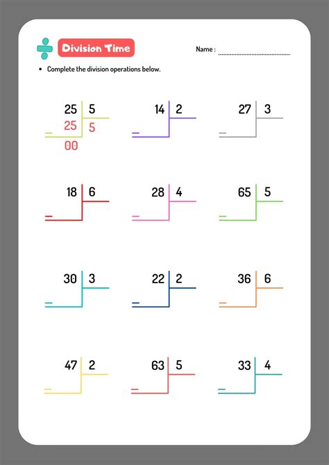Division Worksheets For Grade 3