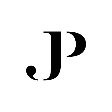 iniciales jp abstractas, diseño de logotipo vectorial, monograma, icono para negocios, plantilla ...
