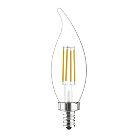 GE Relax HD 60-Watt EQ CA11 Warm White Candelabra Base (e-12) Dimmable ...