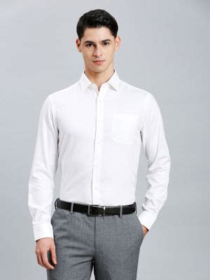 Buy Reid & Taylor Men White Solid Formal Shirt (39) Online