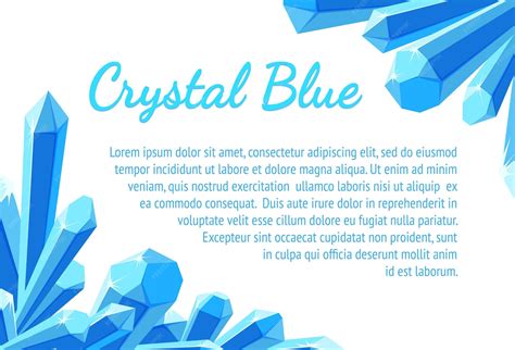 Ice crystal corners with text banner design with blue crystals vector ...