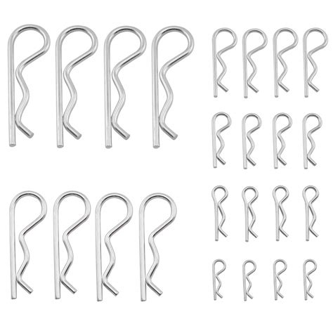 Cotter Pin Spring Fastener Assortment Kit, SDTC Tech 24 PCS R Clips ...