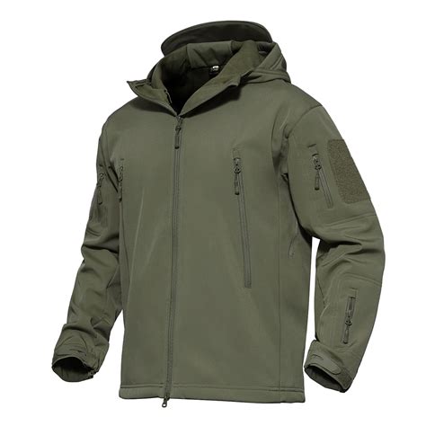 MAGCOMSEN Men's Tactical Jacket 7 Pockets Performance Fleece Lined ...