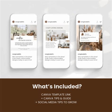Interior Design | Social Media Post | Canva Template | Stunning & Edit ...