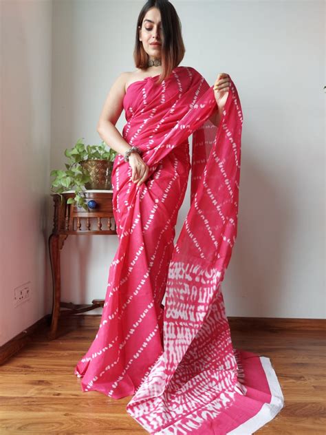 Red White Bagru Cotton Saree|Bagru Handblock Cotton Sarees Online |Jhakhas