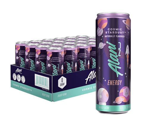 Alani Nu Sugar Free Energy Drink, Cosmic Stardust, 12 fl oz, 24 Pack ...