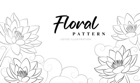 Hand drawn illustrations of lotus patterns | Premium Vector