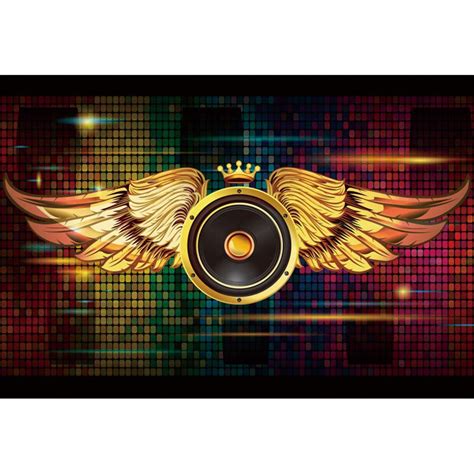 YongFoto 6x4ft Disco Party Photography Backdrop Golden Crown Angel ...