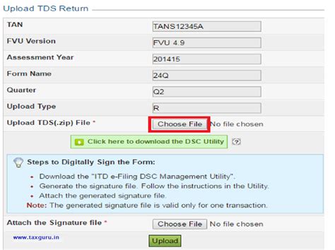 How to E-file TDS/TCS Statement