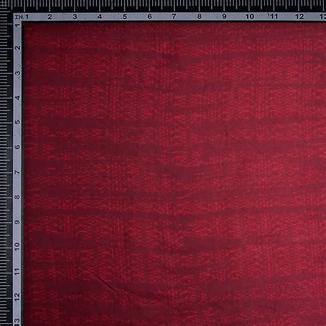 Buy (Pre-Cut 2.30 Mtr)Maroon All Over Pattern Digital Printed Bemberg ...