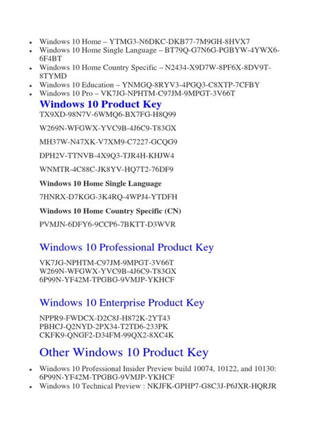 Windows 10 Key Code Only 的图像结果