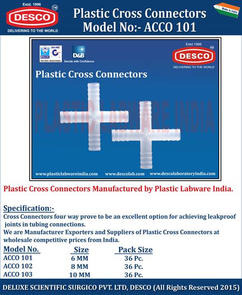 Plastic Cross Connectors - Manufacturers, Vendors and Suppliers India
