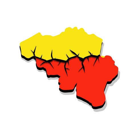 Map of Wallonia and Flanders. Area and flag of Belgium. Geography of Europe. State national ...