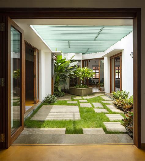 A central courtyard is at the heart of this Vastu-compliant family home ...