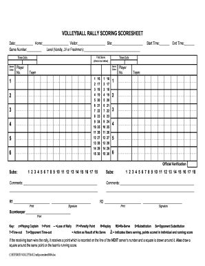 18 Printable Volleyball Score Sheet Forms and Templates - Fillable ...