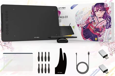 XP-Pen Deco01 V2 10x6.25 Tilt Function Graphics India | Ubuy
