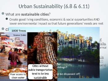 AP Human Geography - Topics 6.8 & 11 (All About Urban Sustainability)