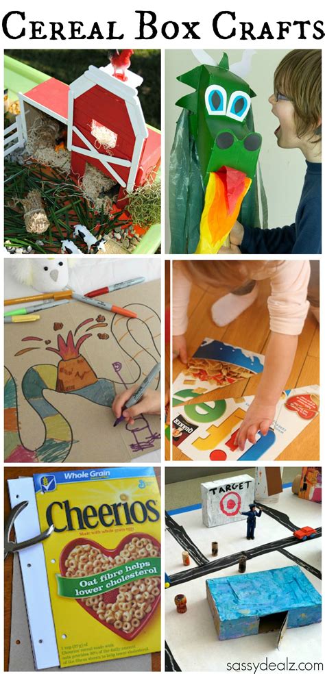 Kid's Crafts & Activities Made out of Cereal Boxes - Crafty Morning ...