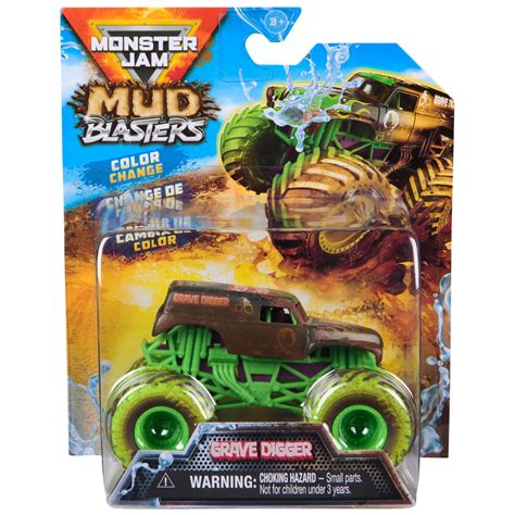 Monster Jam Mud Blasters Grave Digger Color Change Monster Jam Truck 1: ...