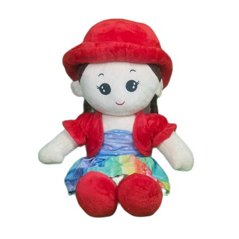 Buy Play Hour Rag Doll Plush Soft Toy Wearing Red Cap for Ages 3 Years ...