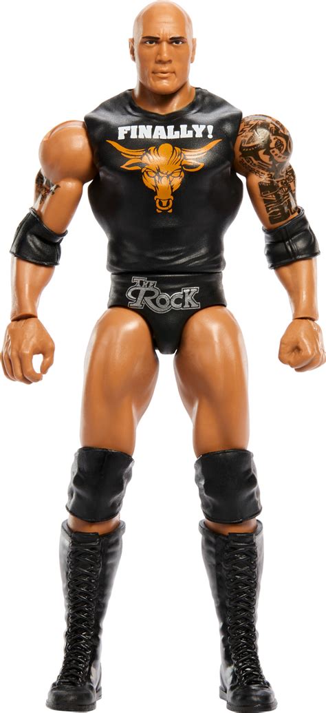 WWE Top Picks The Rock Action Figure, 6-inch Collectible Superstar with ...