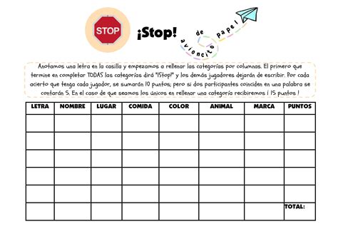 Stop Para Imprimir