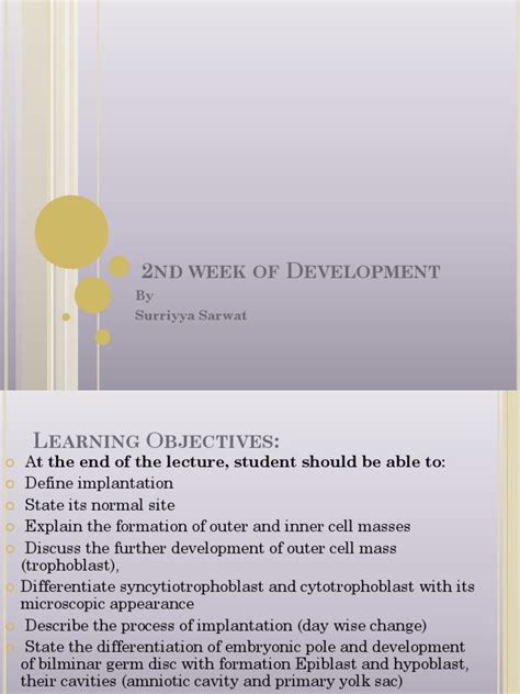 Image result for 2nd Week of Development