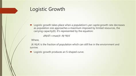 Exponential and Logistics Growth Curve - Environmental Science | PPTX