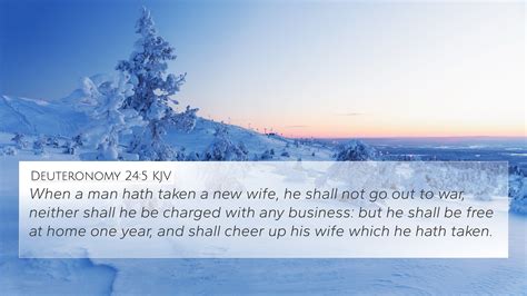 Deuteronomy 24:5 KJV 4K Wallpaper - When a man hath taken a new wife ...
