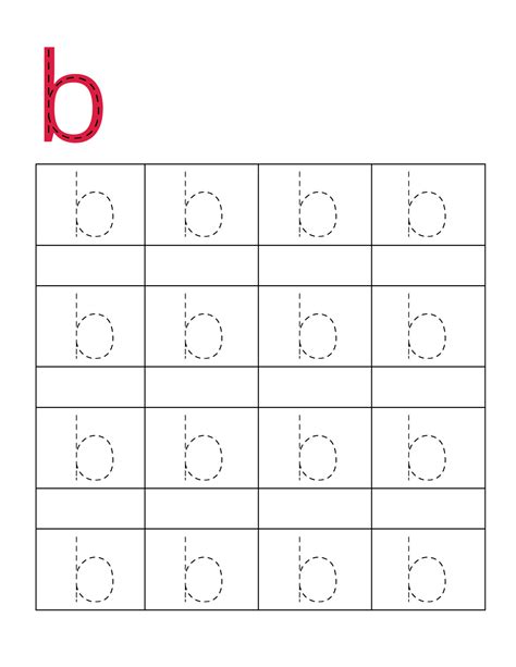 Letter B Tracing Sheet - Jenny Printable