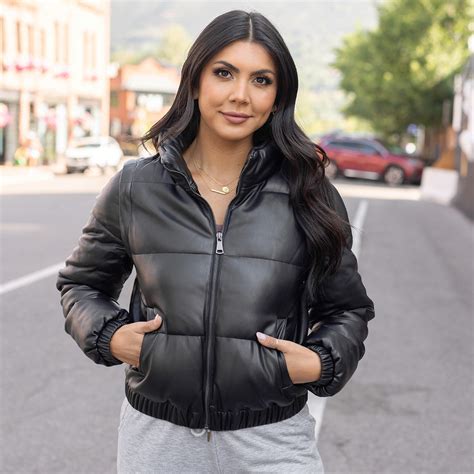 Butter Faux Leather Black Puffer Jacket/Vest - Grace and Lace