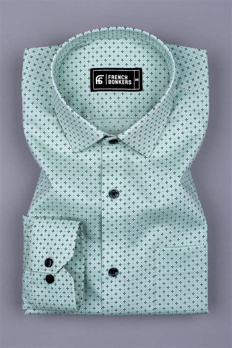 Light Green with Black & White Printed Shirt – Hamercop