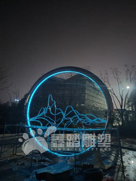 不锈钢圆形雕塑 – 北京博仟雕塑公司