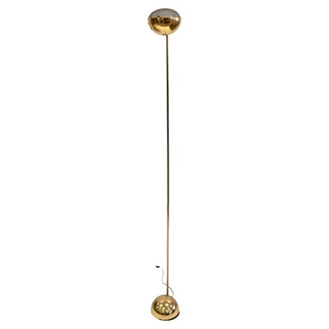 Mid Century Robert Sonneman Half-Sphere Polished Tall Brass Floor Lamp ...