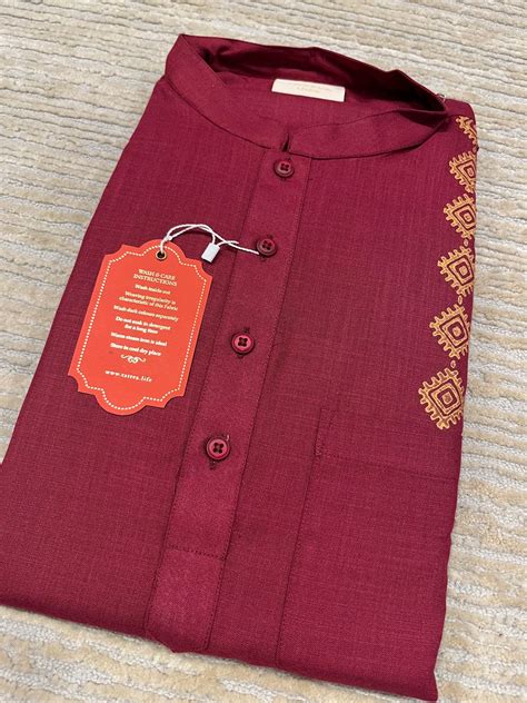 Southloom Semi Silk Short Kurta for Men in Maroon Colour – Southloom ...