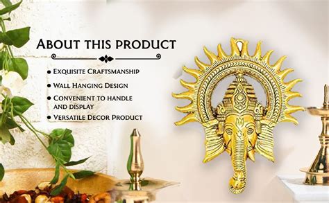 Buy Shubhkart Nitya Wall Hanging Surya Kiran Ganesha – 238g Metal ...